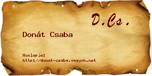 Donát Csaba névjegykártya