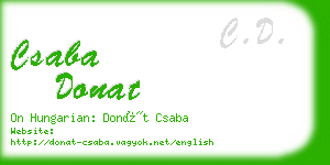 csaba donat business card